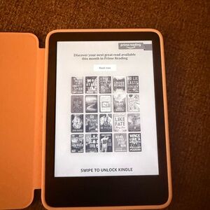 Kindle E-Reader with Light Pink Cover
